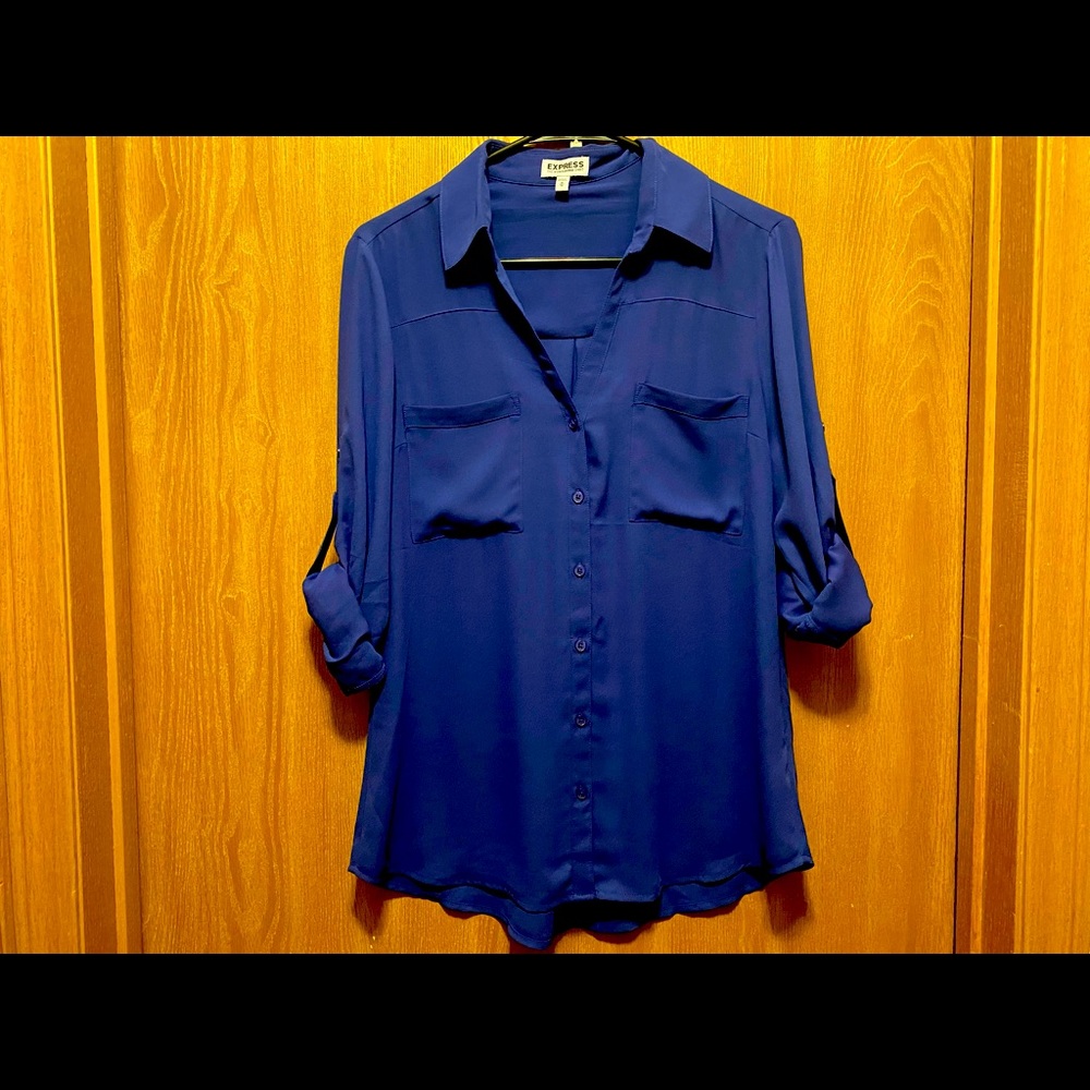 EXPRESS Deep Purple Portofino Shirt